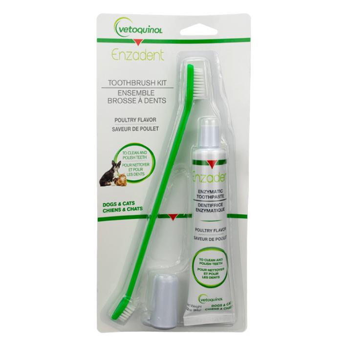 Enzadent® Toothbrush and Toothpaste Kit Vetoquinol USA